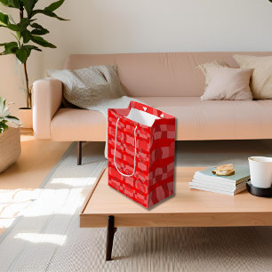 Bright Red Bilingual English Spanish "Mucho Amor" Mittlere Geschenktüte