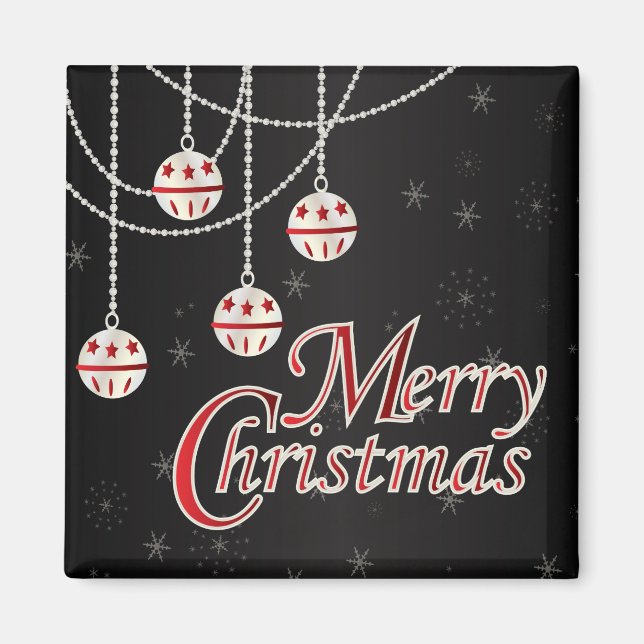 Bright Red Christmas Magnet (Vorne)