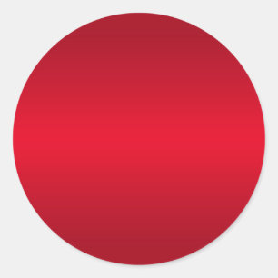 Bright Red Gradient Blank Runder Aufkleber