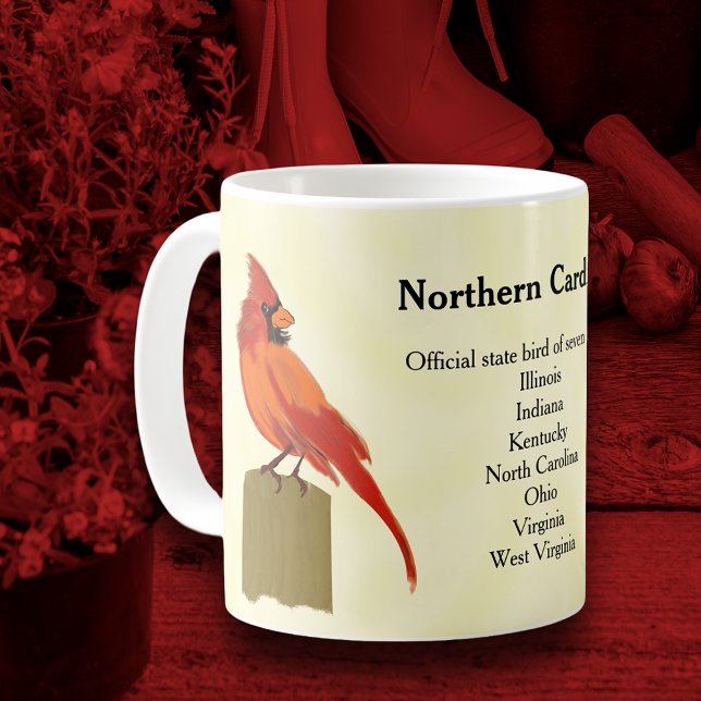 Bright Red Kardinal Staat Bird Kaffeetasse (Von Creator hochgeladen)