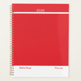 Bright Red Minimalist Planer
