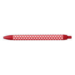 Bright Red Pen with Classy White Dot Pattern Style Kugelschreiber
