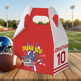Bright Red Sports Football NFL Danke, Geburtstag Geschenkschachtel