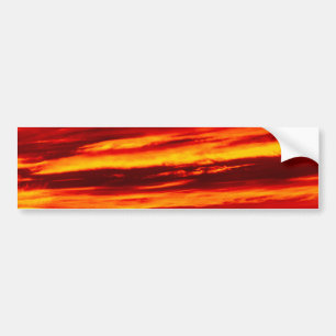 Bright Red Sunset Autoaufkleber