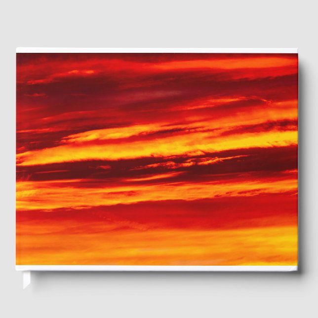 Bright Red Sunset Gästebuch (Vorderseite)