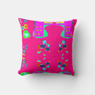 Bright rose jetez oreiller mélange dolly motifs
