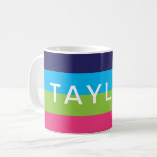 Bright Rugby Stripes Mug personnalisé