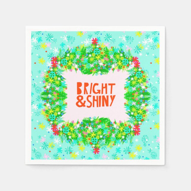 Bright & Shiny Wreath Serviette (Vorderseite)