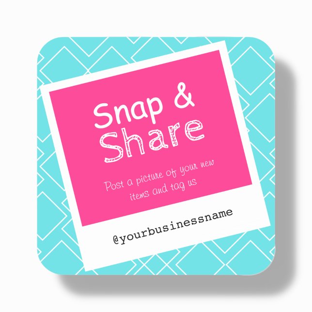 Bright Snap & Share Social Media Étiquettes d'entr (Créateur téléchargé)