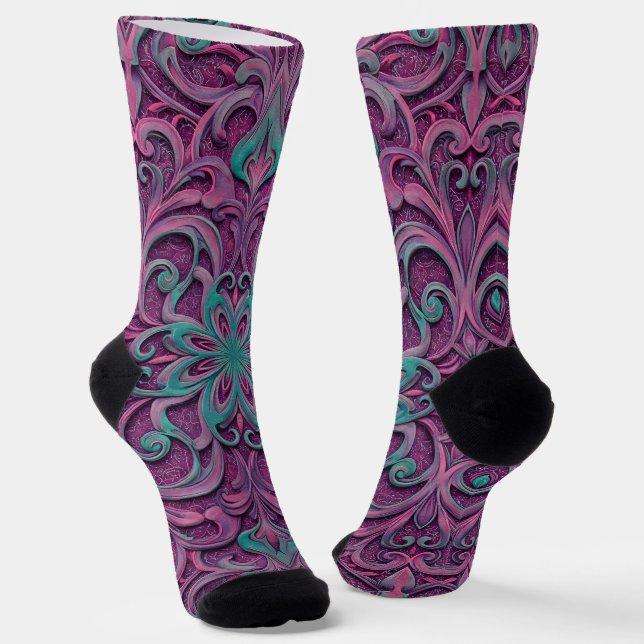 Bright Socks Elaborate Seamless Patterns 0039297 Socken (Gewinkelt)