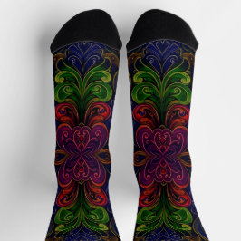 Bright Socks Elaborate Seamless Patterns 0039302 Socken