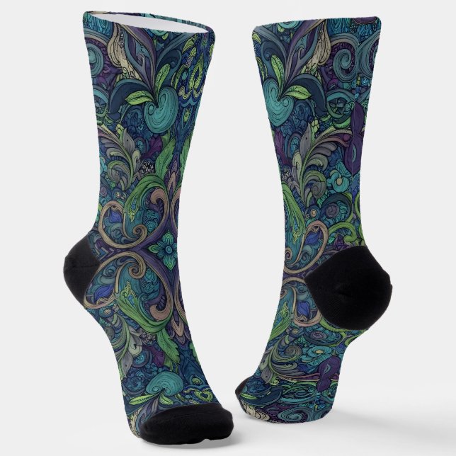 Bright Socks Elaborate Seamless Patterns 0039307 Socken (Gewinkelt)