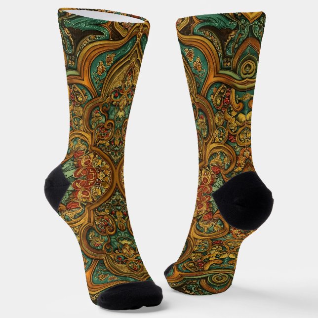 Bright Socks Elaborate Seamless Patterns 0039318 Socken (Gewinkelt)
