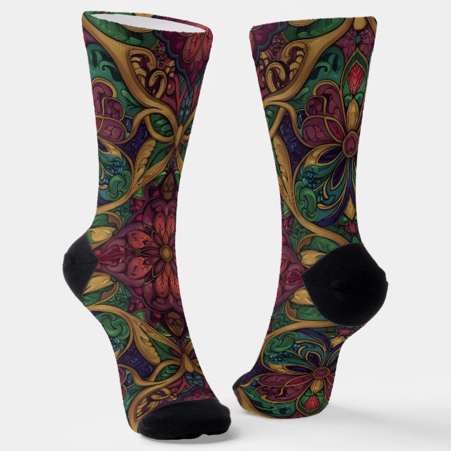 Bright Socks Elaborate Seamless Patterns 0039326 Socken (Gewinkelt)
