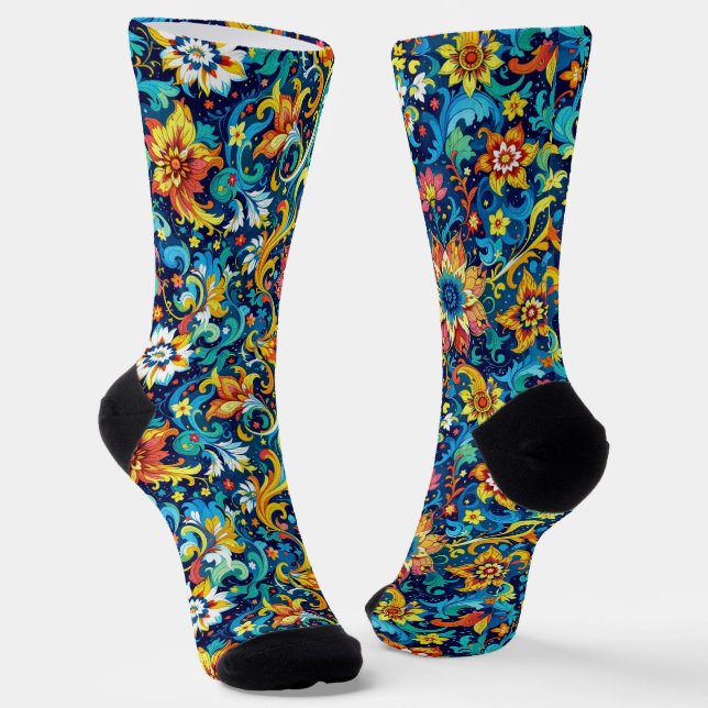 Bright Socks Elaborate Seamless Patterns 0039344 Socken (Gewinkelt)