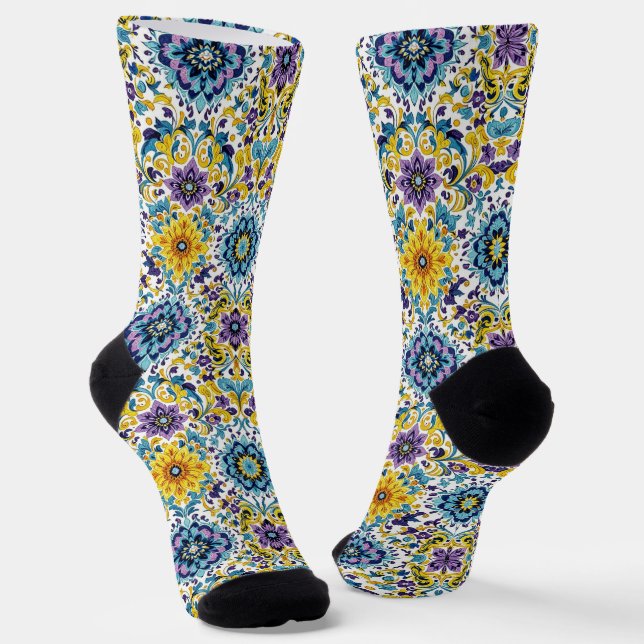 Bright Socks Elaborate Seamless Patterns 0039350 Socken (Gewinkelt)