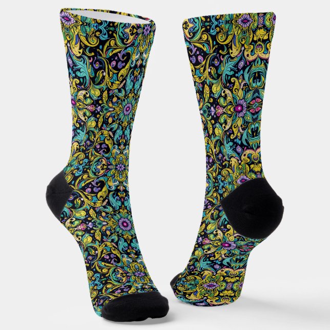 Bright Socks Elaborate Seamless Patterns 0039354 Socken (Gewinkelt)