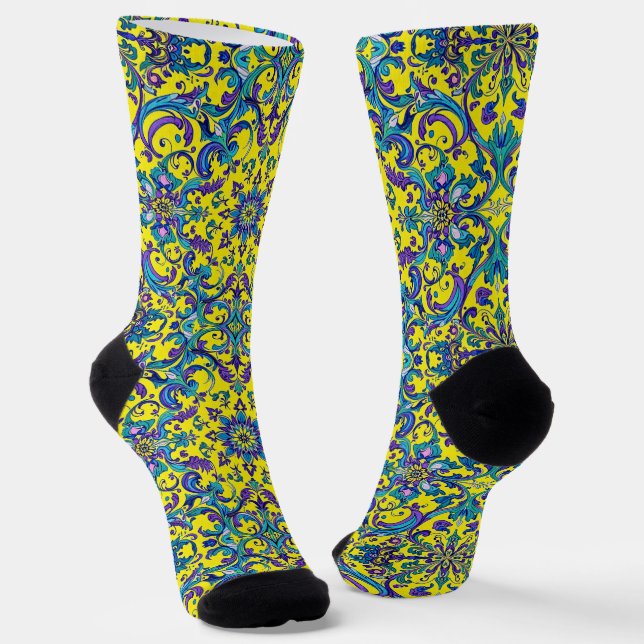 Bright Socks Elaborate Seamless Patterns 0039355 Socken (Gewinkelt)