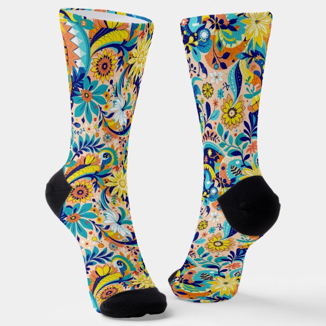 Bright Socks Elaborate Seamless Patterns 0039358 Socken (Gewinkelt)