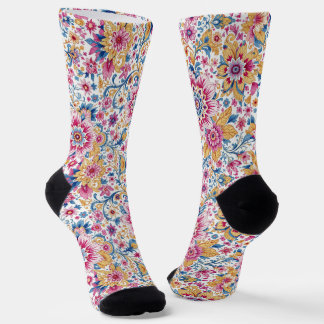 Bright Socks Elaborate Seamless Patterns 0039362 Socken