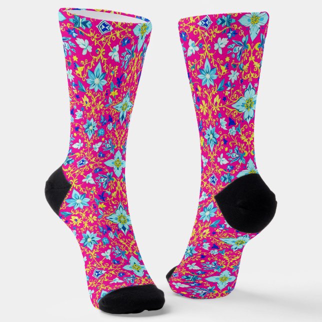 Bright Socks Elaborate Seamless Patterns 0039365 Socken (Gewinkelt)