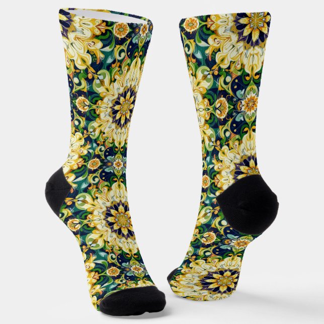 Bright Socks Elaborate Seamless Patterns 0039367 Socken (Gewinkelt)