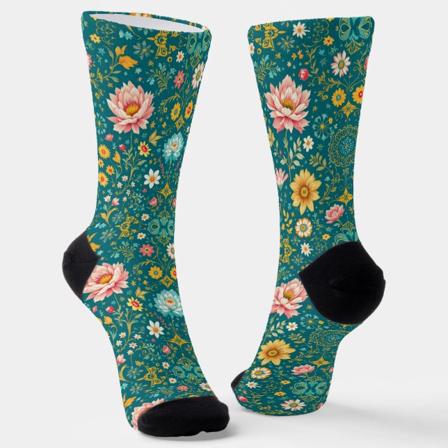 Bright Socks Elaborate Seamless Patterns 0039370 Socken (Gewinkelt)