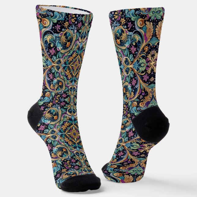 Bright Socks Elaborate Seamless Patterns 0039374 Socken (Gewinkelt)