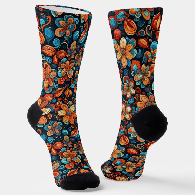 Bright Socks Elaborate Seamless Patterns 0039386 Socken (Gewinkelt)