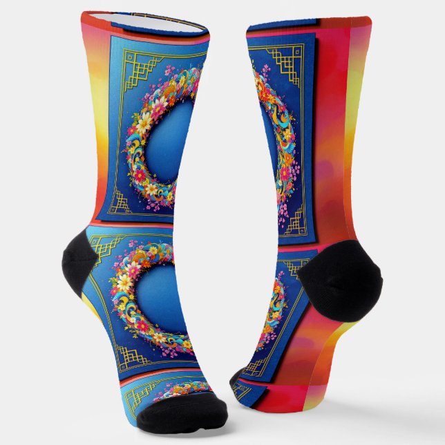 Bright Socks Elaborate Seamless Patterns 0039410 Socken (Gewinkelt)