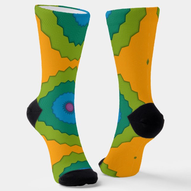 Bright Socks Fractal Seamless Patterns 0041997 Socken (Gewinkelt)