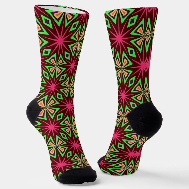 Bright Socks Fractal Seamless Patterns 0042000 Socken (Gewinkelt)