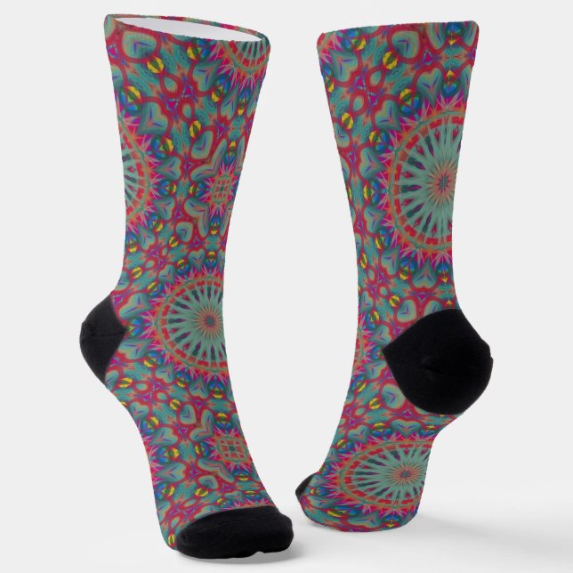 Bright Socks Fractal Seamless Patterns 0042003 Socken (Gewinkelt)