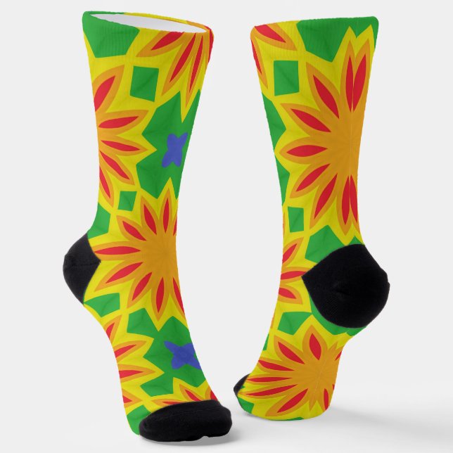 Bright Socks Fractal Seamless Patterns 0042046 Socken (Gewinkelt)