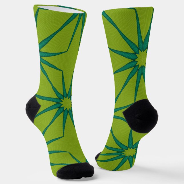 Bright Socks Fractal Seamless Patterns 0042052 Socken (Gewinkelt)