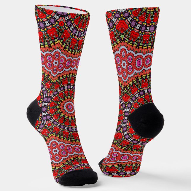 Bright Socks Fractal Seamless Patterns 0042063 Socken (Gewinkelt)