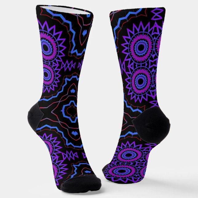 Bright Socks Fractal Seamless Patterns 0042072 Socken (Gewinkelt)