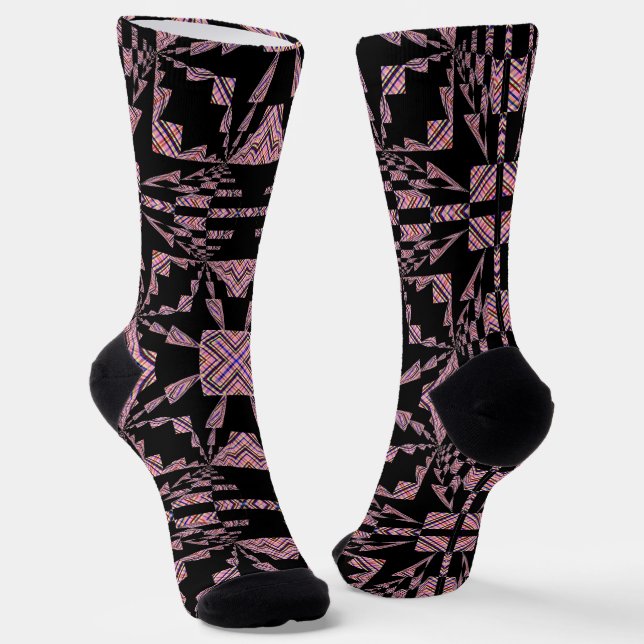 Bright Socks Fractal Seamless Patterns 0042077 Socken (Gewinkelt)