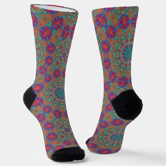 Bright Socks Fractal Seamless Patterns 0042088 Socken (Gewinkelt)