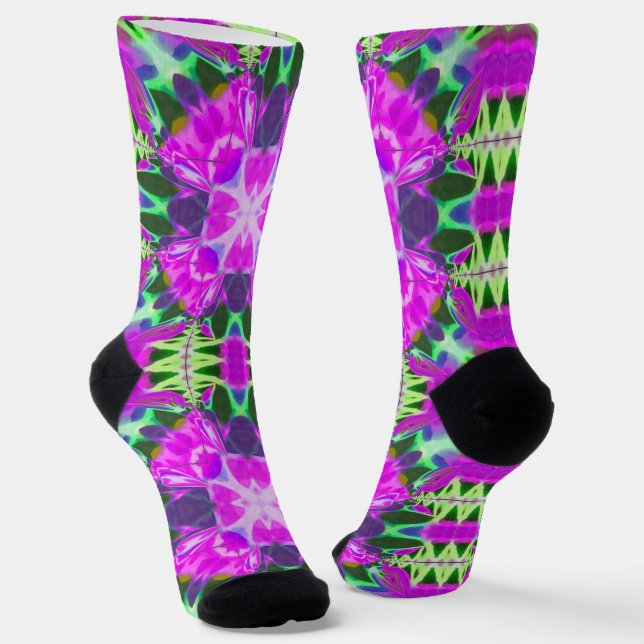 Bright Socks Fractal Seamless Patterns 0042093 Socken (Gewinkelt)