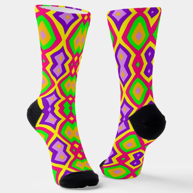 Bright Socks Fractal Seamless Patterns 0042095 Socken (Gewinkelt)