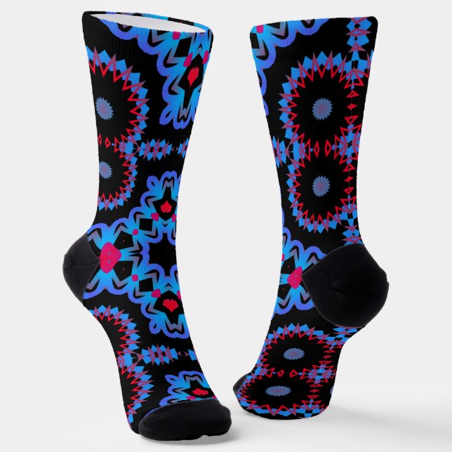 Bright Socks Fractal Seamless Patterns 0042096 Socken (Gewinkelt)