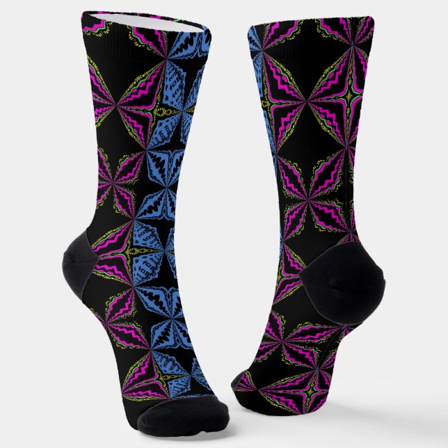 Bright Socks Fractal Seamless Patterns 0042098 Socken (Gewinkelt)