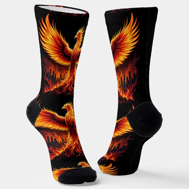Bright Socks RANDOPIX Fire Phoenix 0039517 Socken (Gewinkelt)