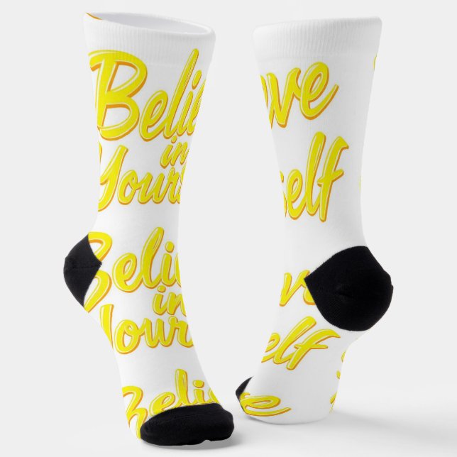 Bright Socks RANDOPIX Glaube an dich selbst 003949 Socken (Gewinkelt)
