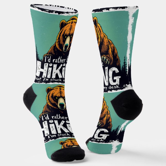 Bright Socks RANDOPIX Hiking Bear 0039522 Socken (Gewinkelt)