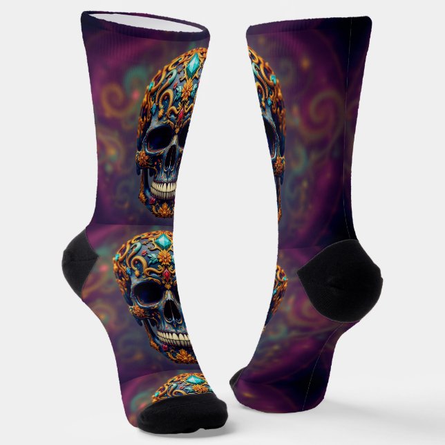 Bright Socks Skull Pics 0037644 Socken (Gewinkelt)