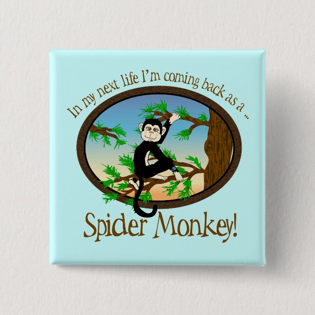 Bright_Spider_Monkey Knopf Button (Vorderseite)