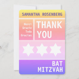 Bright Star von David Bat Mitzvah Vielen Dank Dankeskarte