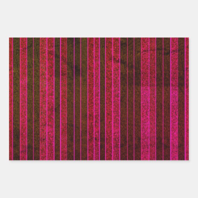 Bright Strips Wrapping Paper Flat Sheet Set 3 Geschenkpapier Set (Vorderseite)